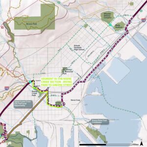 West Duluth Cross City Trail map