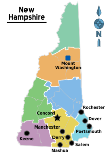 Map of New Hampshire Regions
