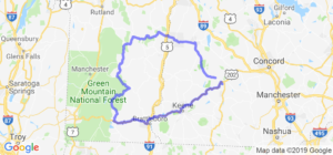 Favorite Local Motorcycle Routes: Vermont 7 map big image1010